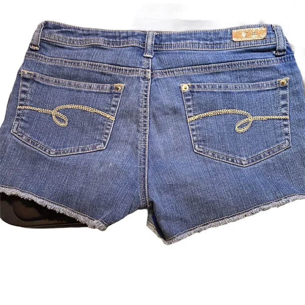 Girls Justice Rhinestone Cutoff Denim Shorts 18R